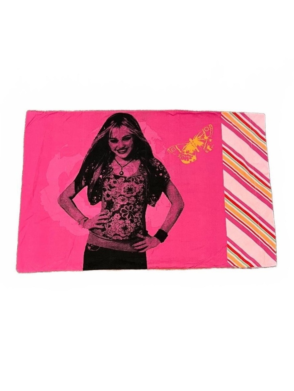 Y2K Hannah Montana Disney Pink Orange Pillowcase 2000’s Girly Pop